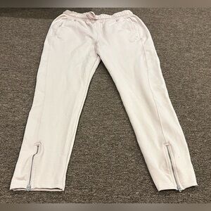 MP Women's Tan Jogger Track Pants L Zipper Details Pockets (OR1)
